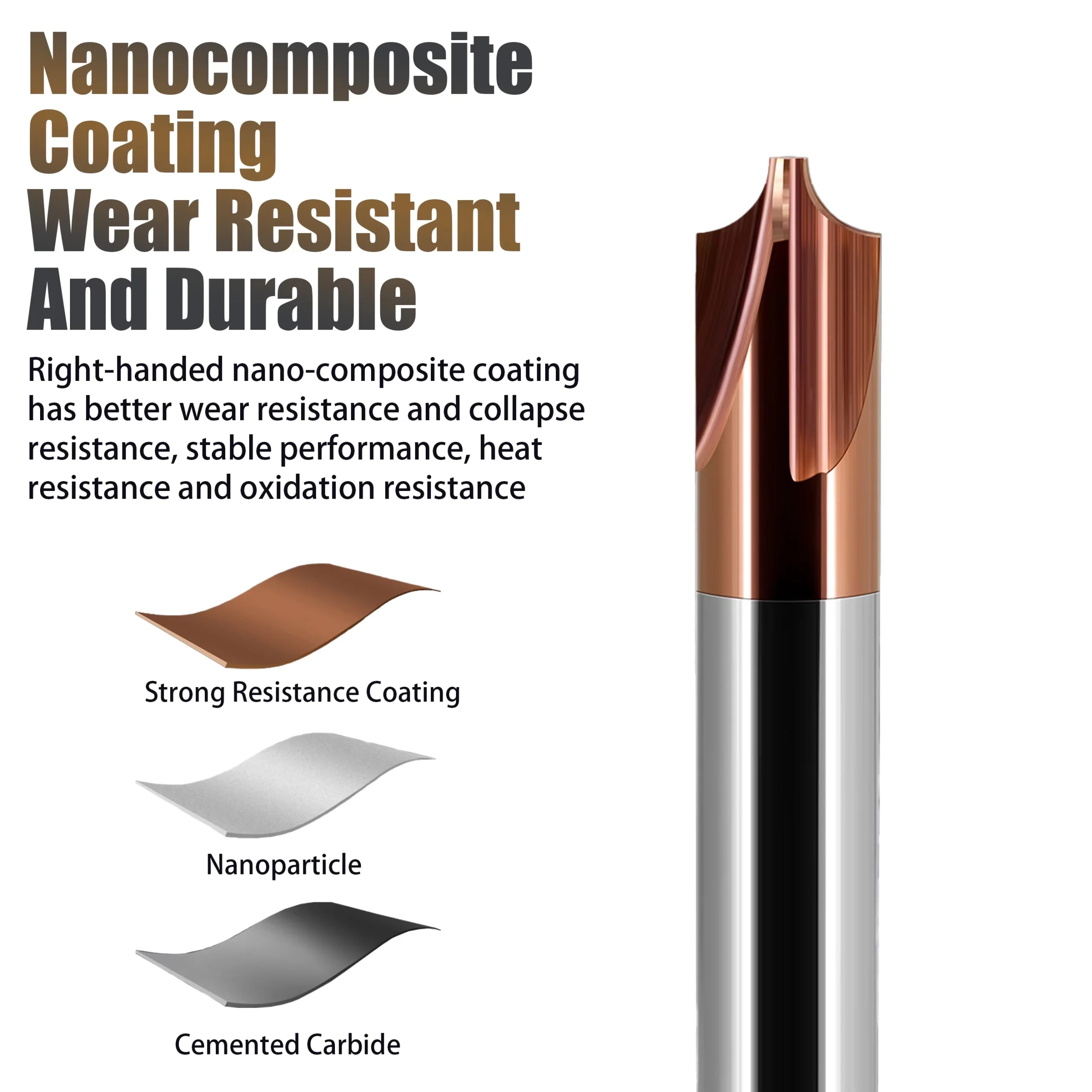 solid carbide internal R milling cutter