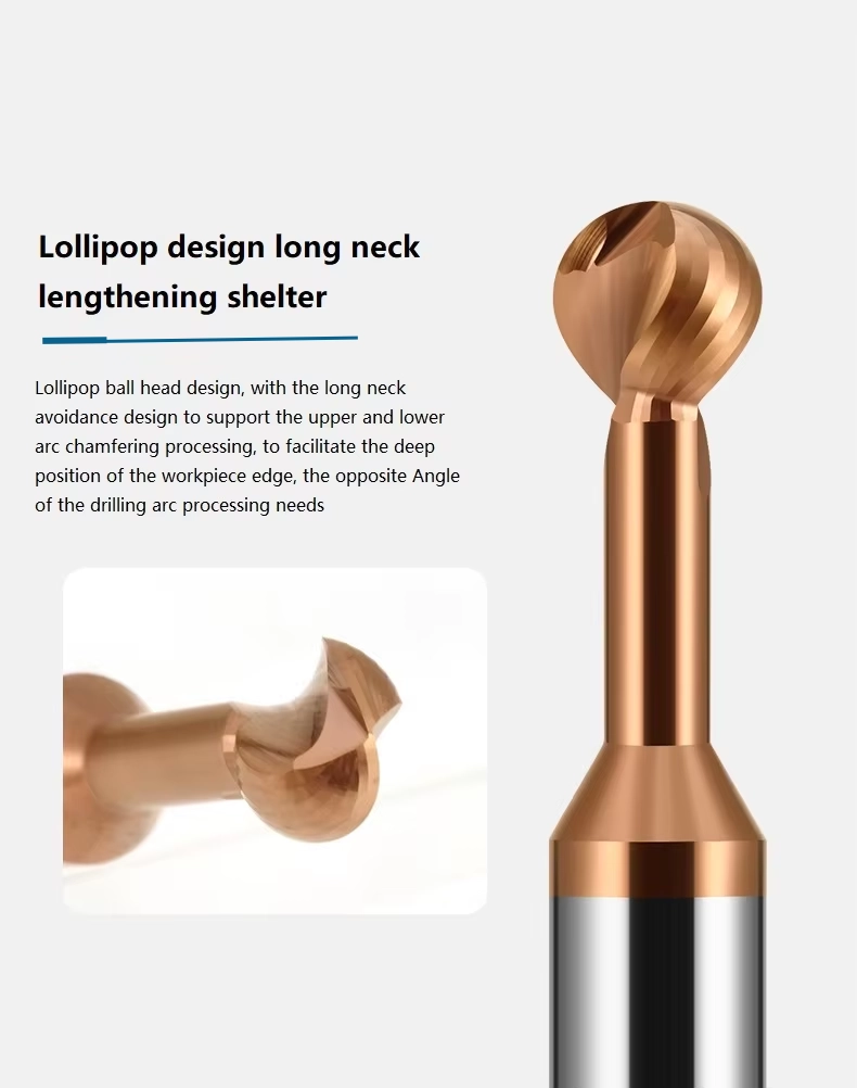 Solid carbide arched end mill profile