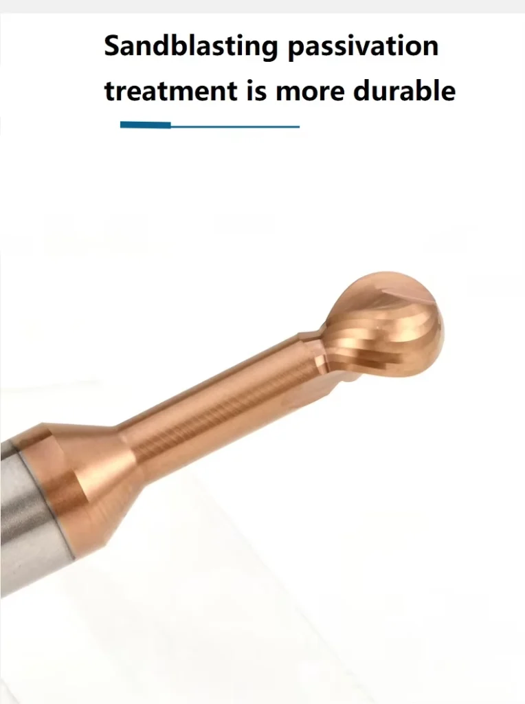 Arched carbide end mill tool detail