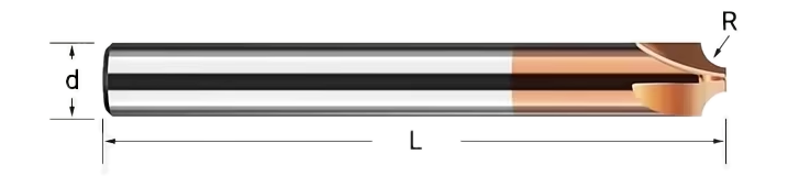 combination radius and chamfering end mill dimensions