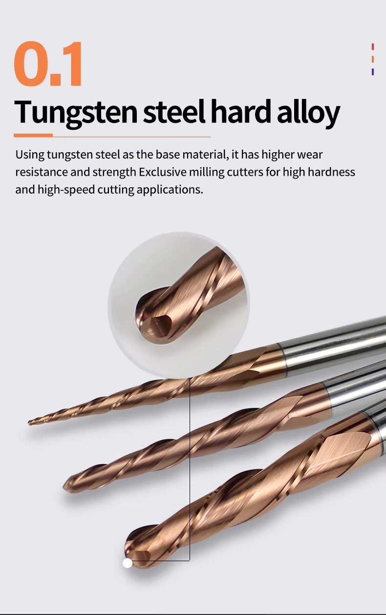 tapp1 1 Two-flute solid carbide tapered ball nose end mill for 3D woodworking