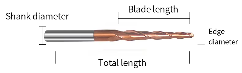 Tapered ball nose end mill dimensions for 3D woodworking
