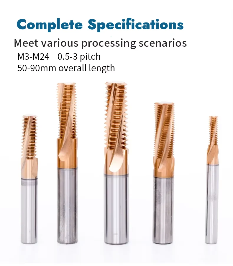 thread1 1 Coated solid carbide full-profile metric thread mill for steel