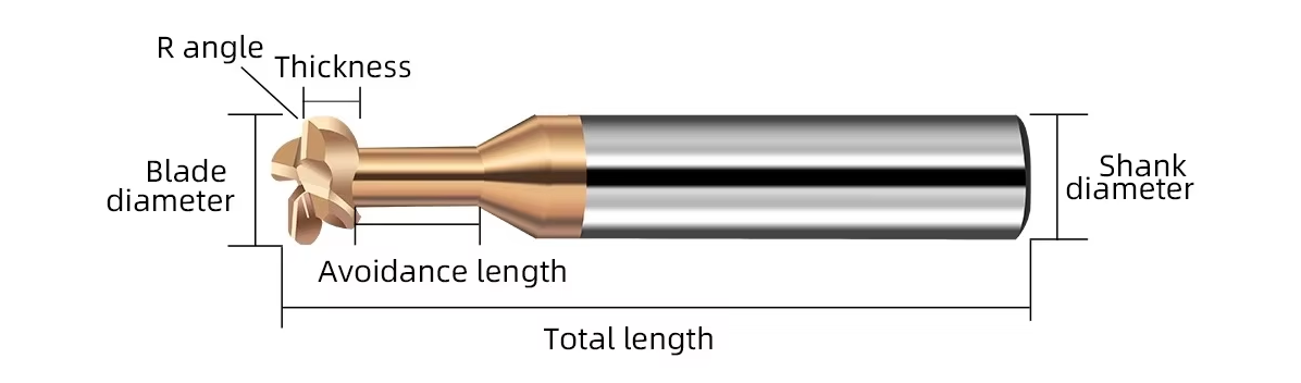 HRC55 solid carbide T-slot cutter dimensions