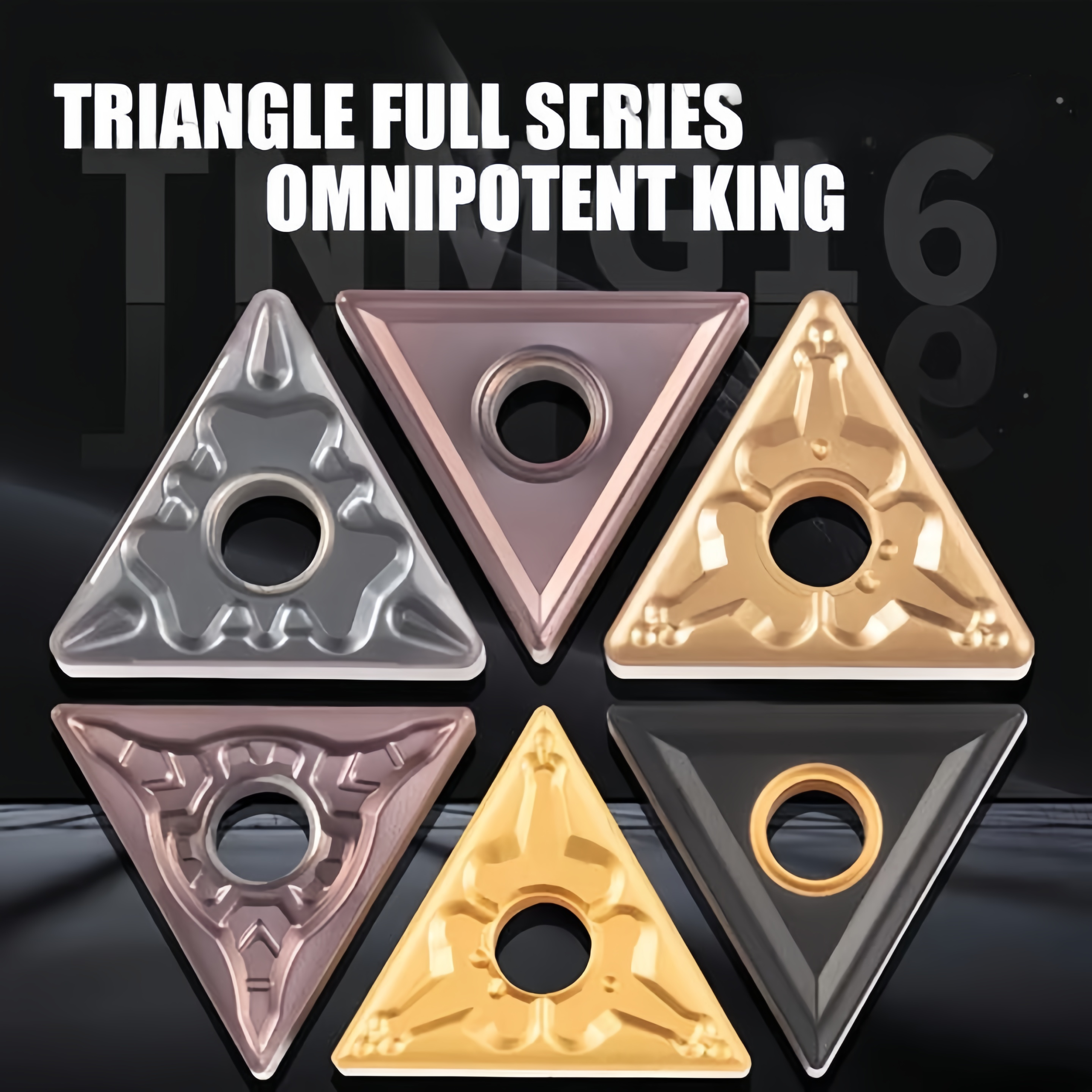 TNMG carbide turning insert cutting edge and coating detail