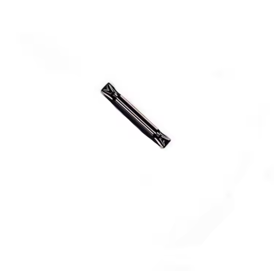 Close-up of MGMN300-04-T KP2500 grooving insert chipbreaker and PVD-coated cutting edge