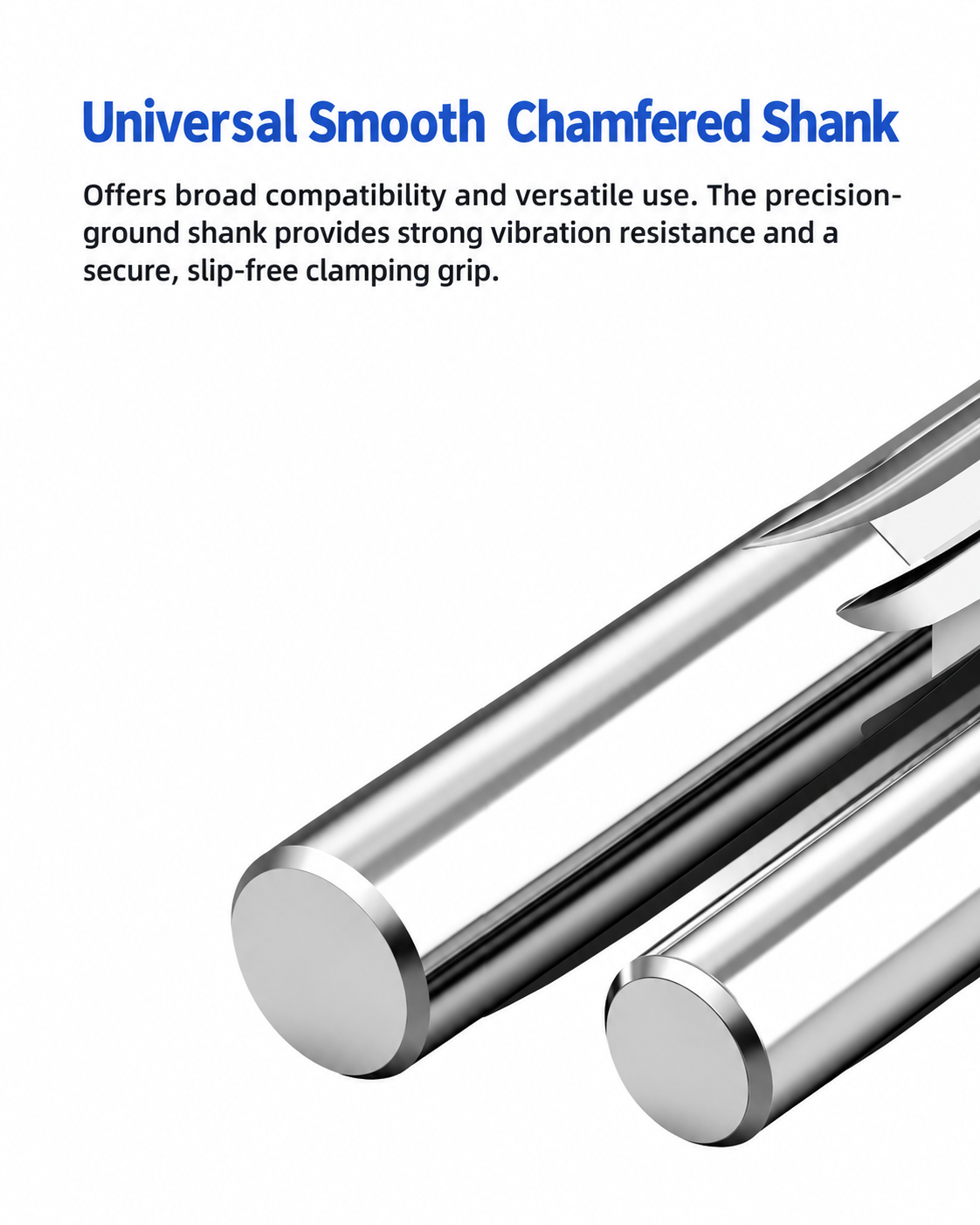 Smooth chamfer shank solid carbide reamer for aluminum
