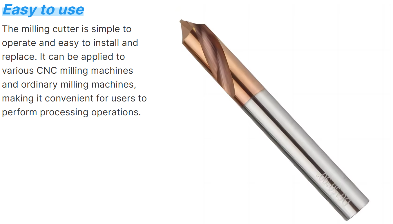 Long solid carbide 90 degree spiral spot drill with straight shank
