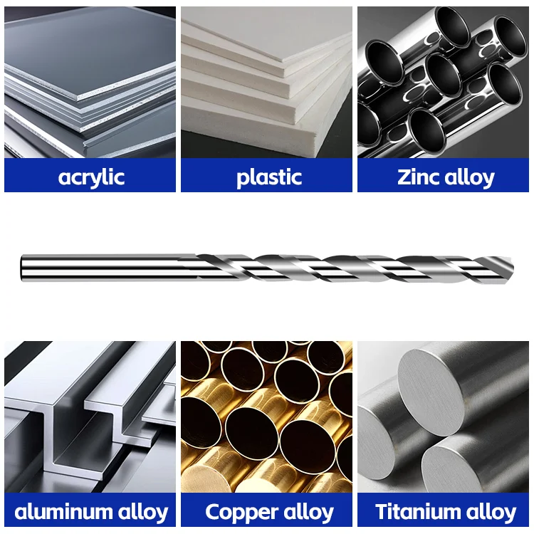 Extra-long carbide drill for aluminum and copper applications
