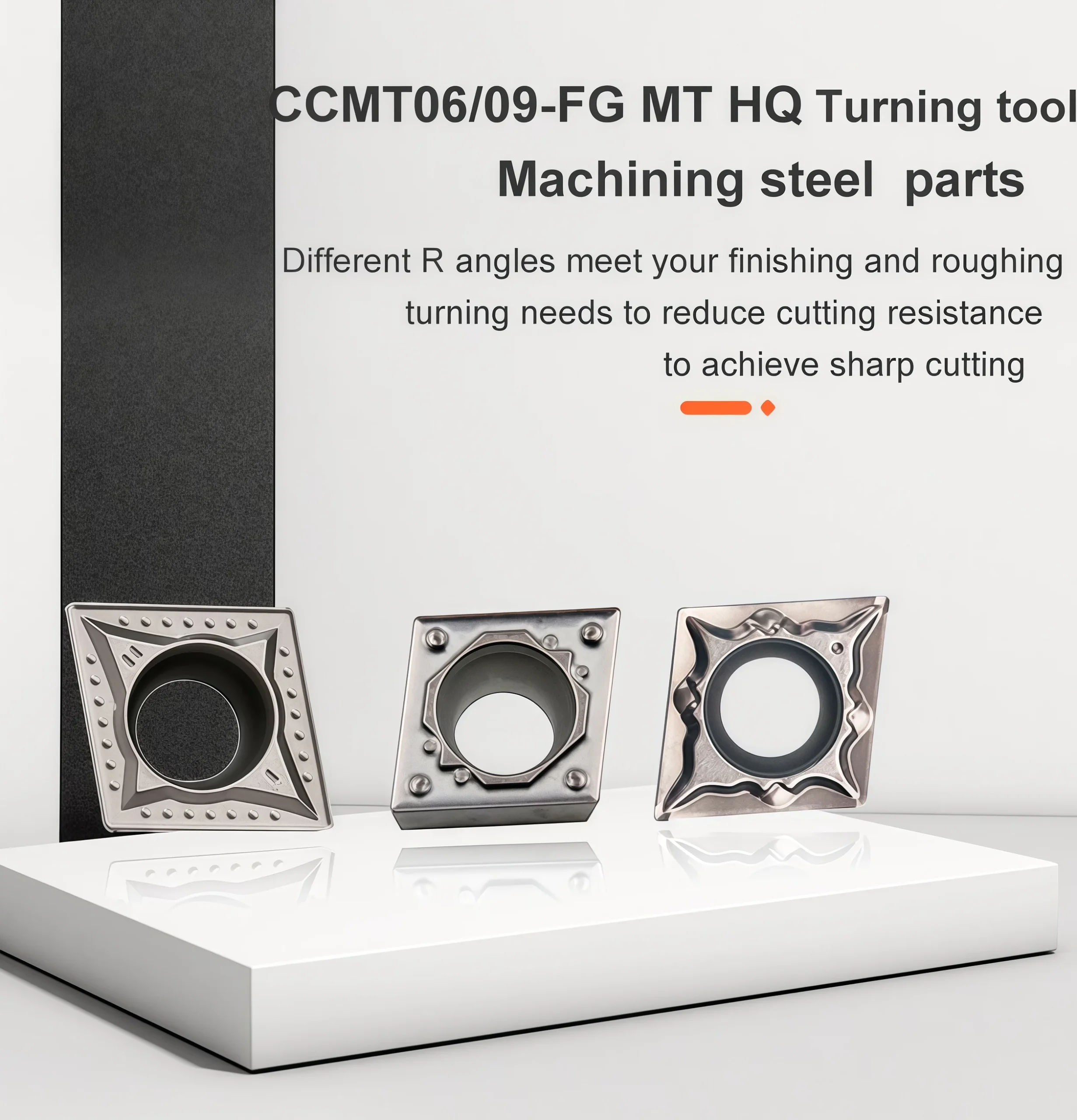 CCMT 09T304/09T308 FG Cermet Turning Inserts for Steel Finishing 5