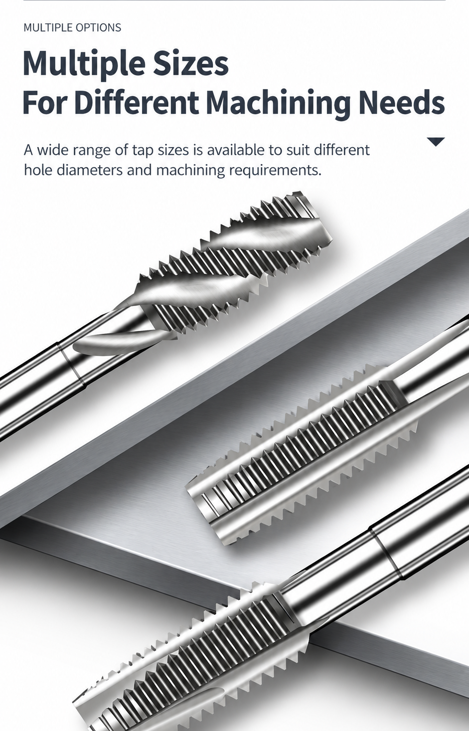 Multiple SizesFor Different Machining Needs carbide taps
