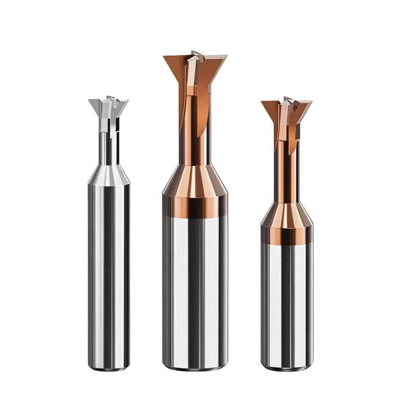 30°–75° 4-Flute Solid Carbide Dovetail Cutter for Slot Milling