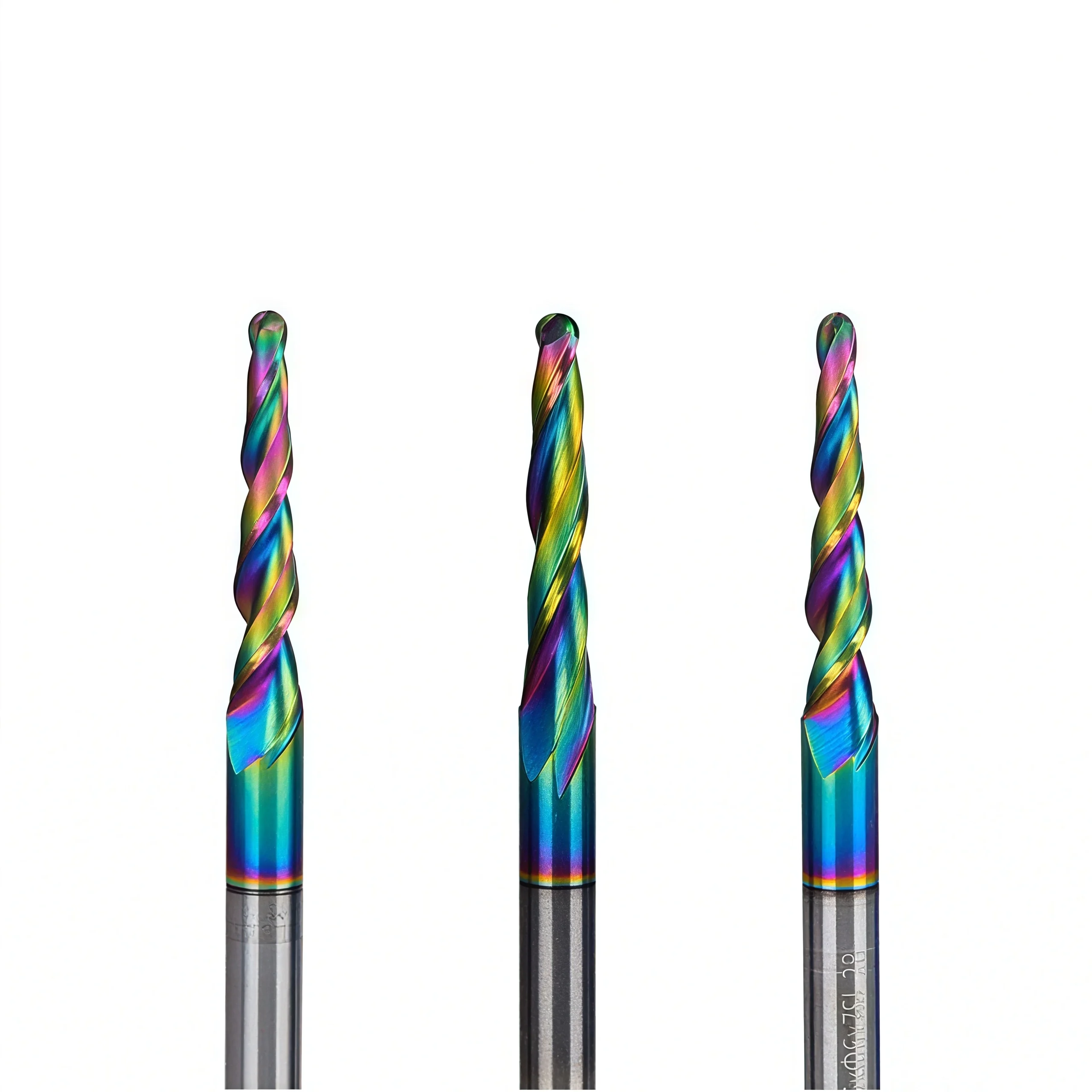 Carbide Ball Nose End Mill 2 Flute HRC60 DLC Coated 4 副本 5 2-Flute DLC-Coated Solid Carbide Tapered Ball Nose End Mill for Wood & Acrylic 5