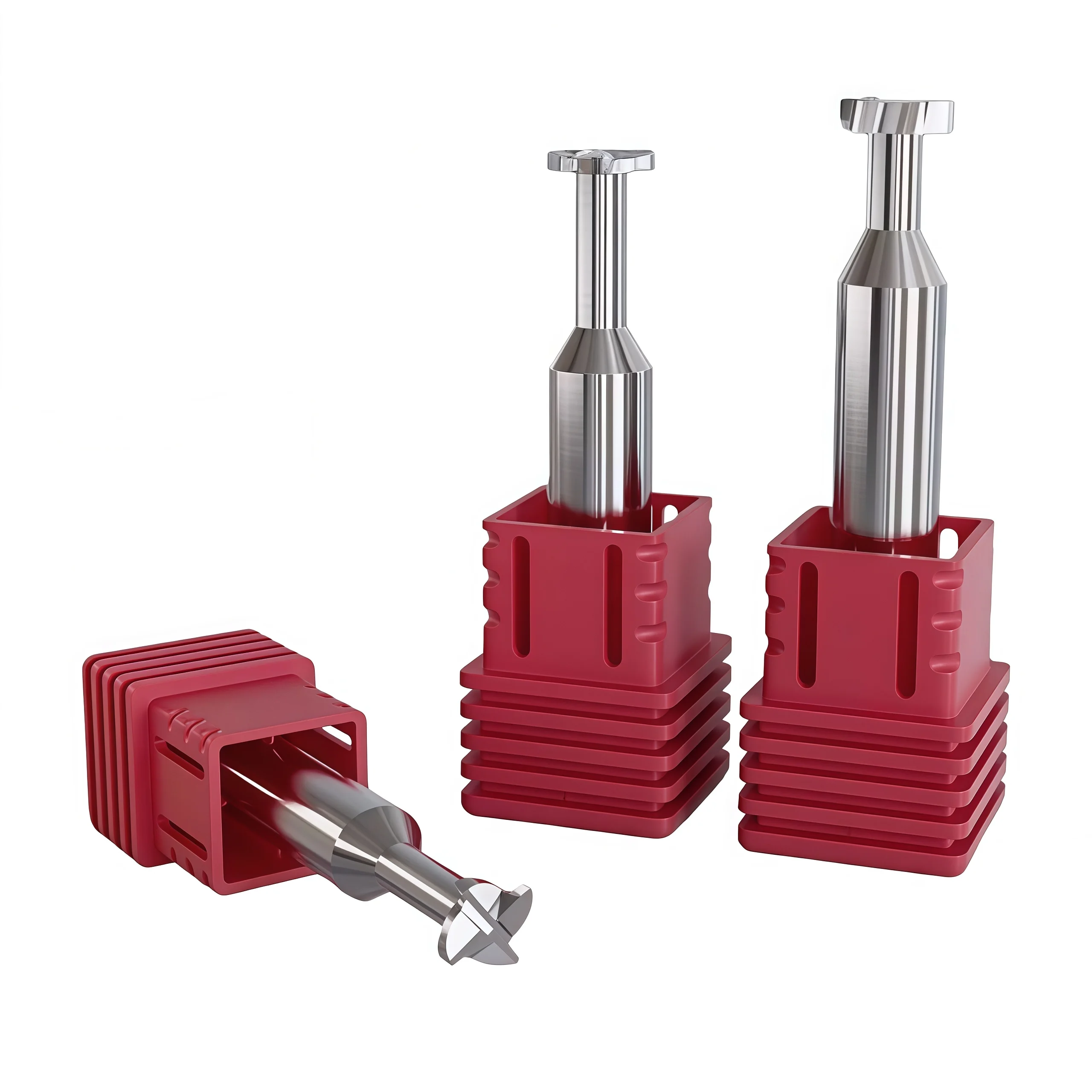 Four-flute carbide formed-groove end mill for aluminum machining