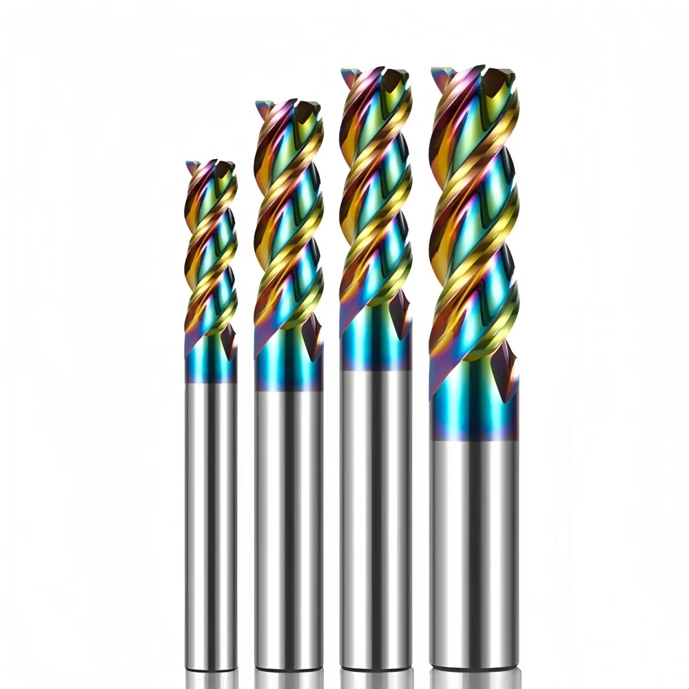 Dlc-coated 3 Flute square end mill inch sizes Dlc-coated 3 Flute square end mill inch sizes