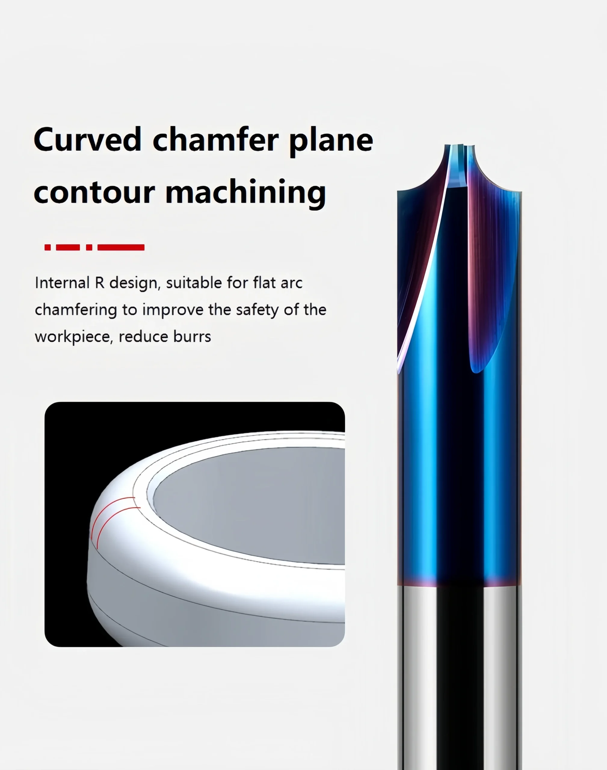 solid carbide edge rounding cutter geometry