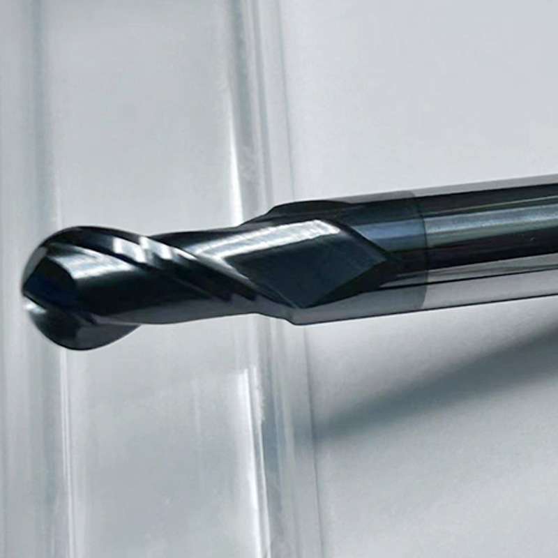 HRC45 ball nose end mill 2 flutes edge