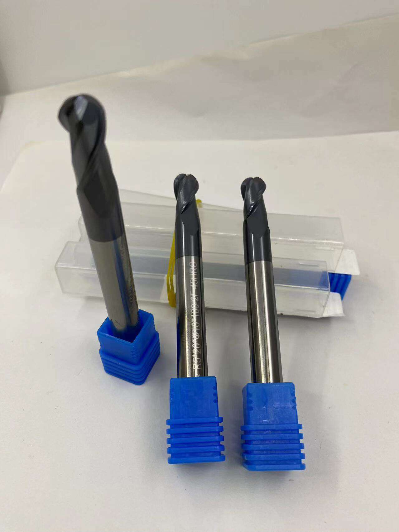 HRC45 ball nose end mill for steel 2 flutes