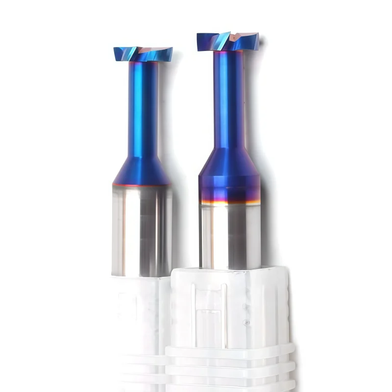 HRC65 4-Flute Solid Carbide Micro T-Slot Cutter for Hardened Steel