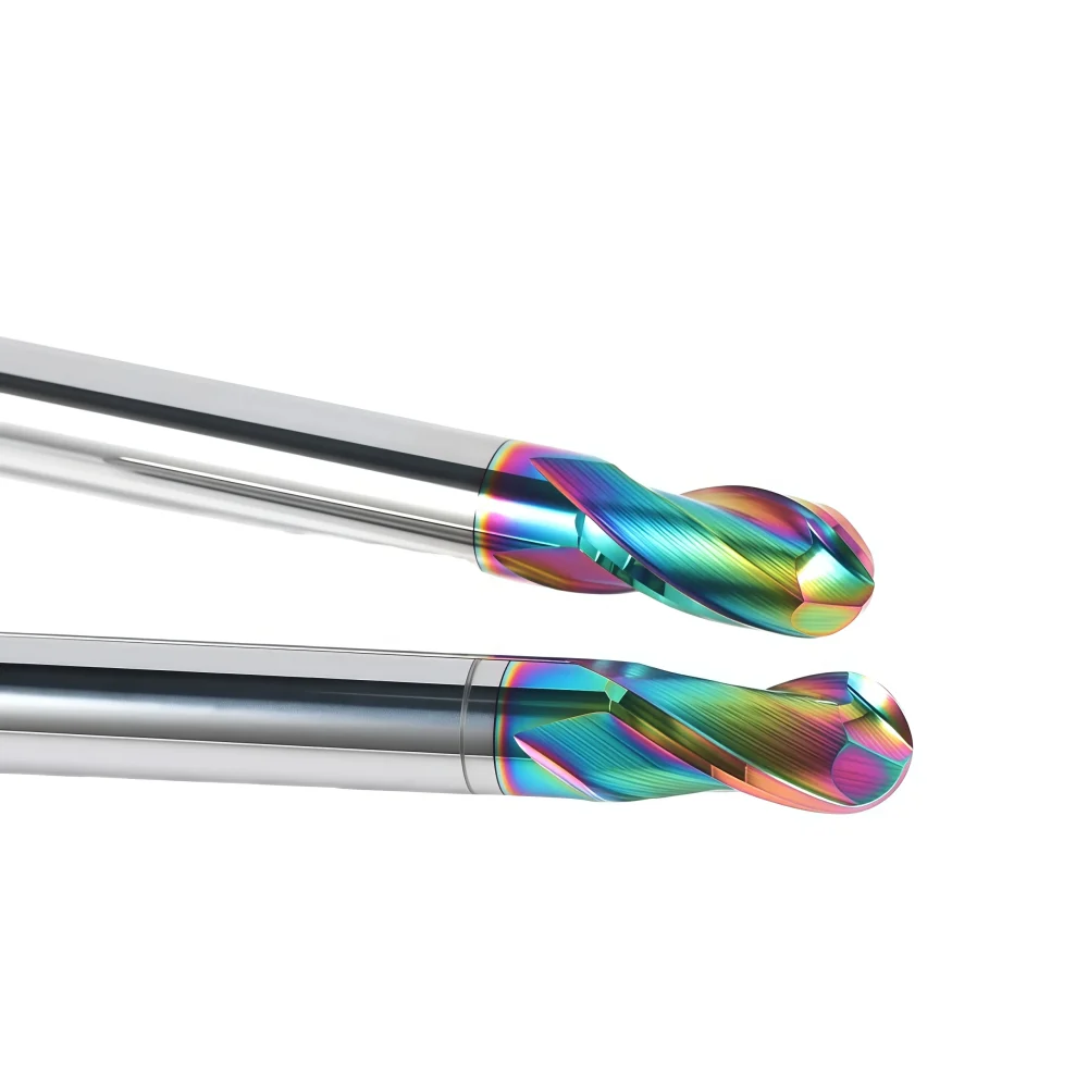 DLC coated carbide ball nose end mill 2 pcs DLC coated carbide ball nose end mill 2 pcs