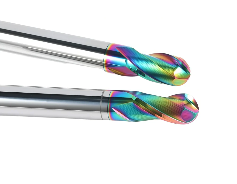 DLC coated carbide ball nose end mill 2 pcs DLC coated carbide ball nose end mill 2 pcs