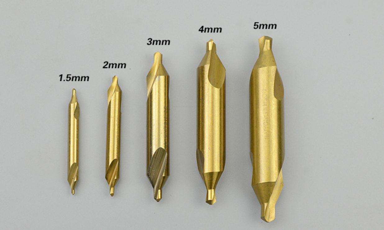 M35 Cobalt HSS Center Drills – TiN Coated product sizes 5 M35 Cobalt HSS Center Drills – TiN Coated product sizes