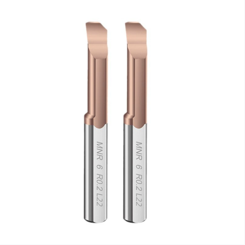 MNR 6 R0.2 L22 small hole internal grooving and boring tool with solid carbide shank.