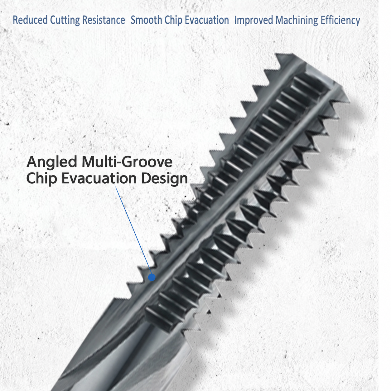 chip evacuation design for full profile thread mills 1 Multi-groove chip evacuation design for solid carbide full-profile thread mill