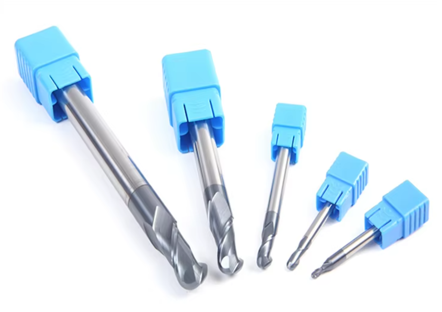 HRC45-HRC65 2-Flute Solid Carbide Ball Nose End Mill for Steel and Mold Steel 3