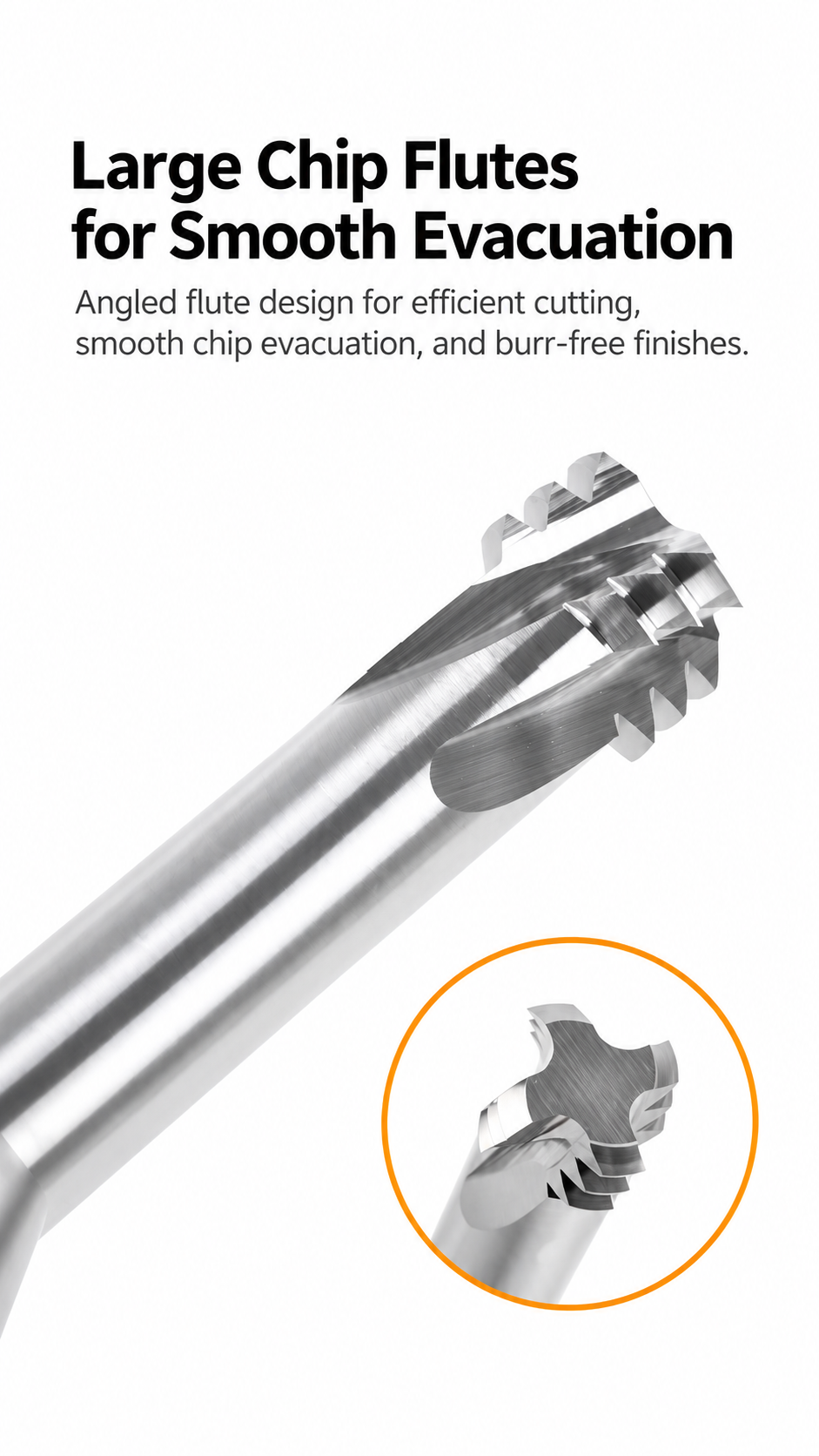 Large chip flute solid carbide thread mill for aluminum