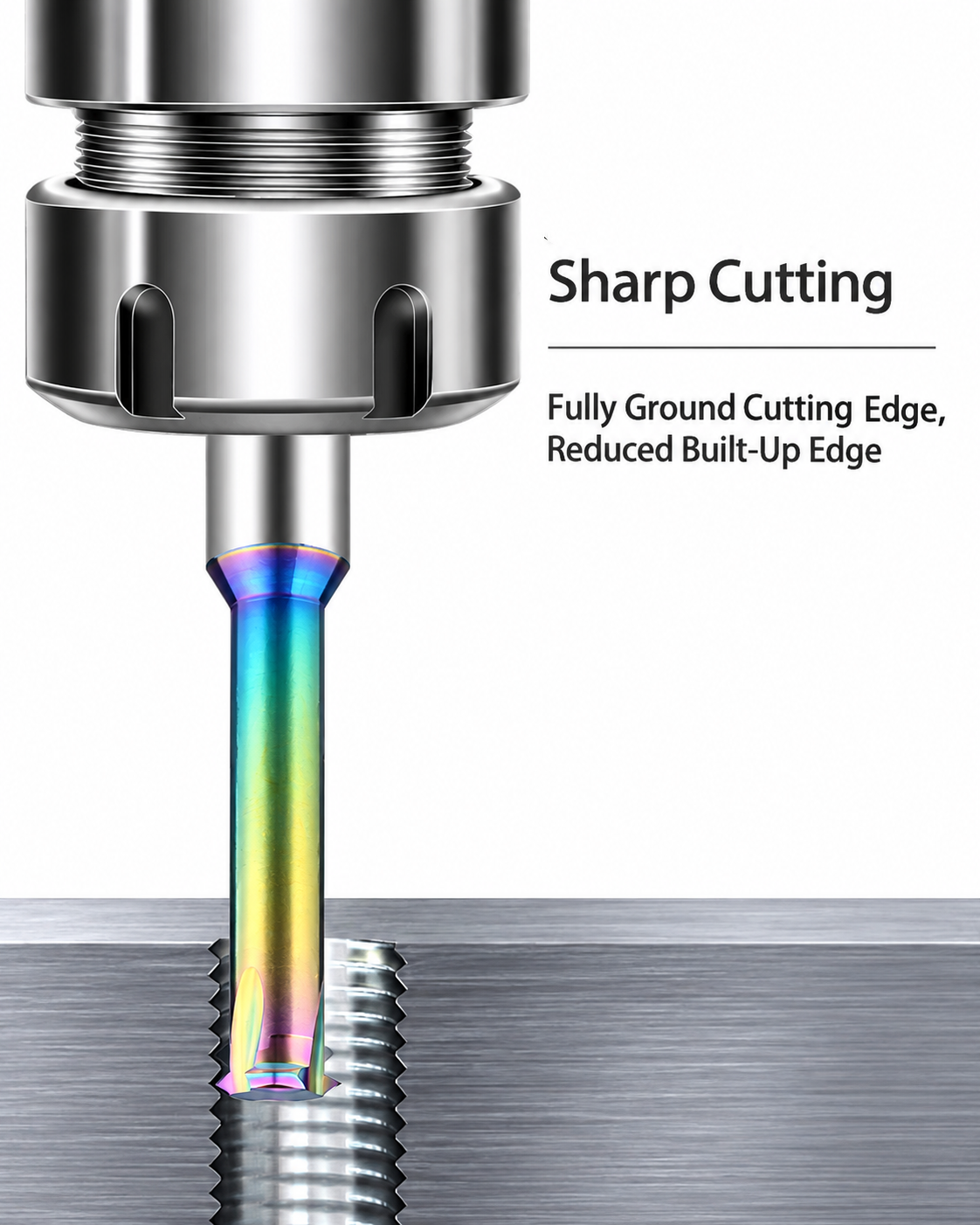 sharp cutting edge solid carbide thread mill DLC coated