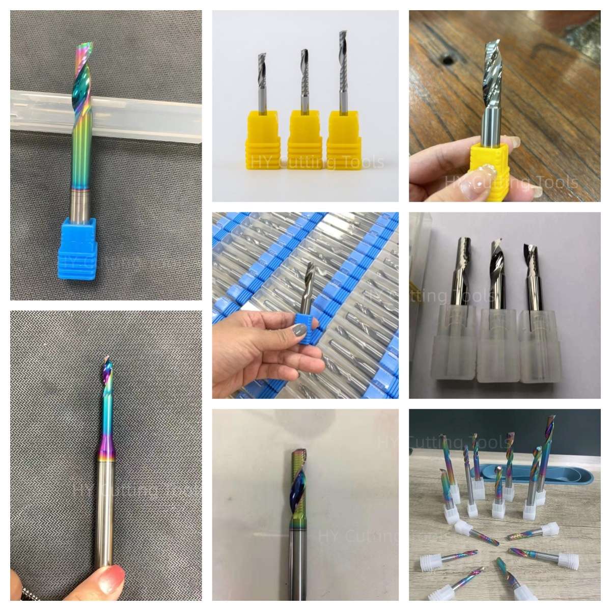solid carbide single-flute end mill with coating or un-coated product collection HY Cutting Tools