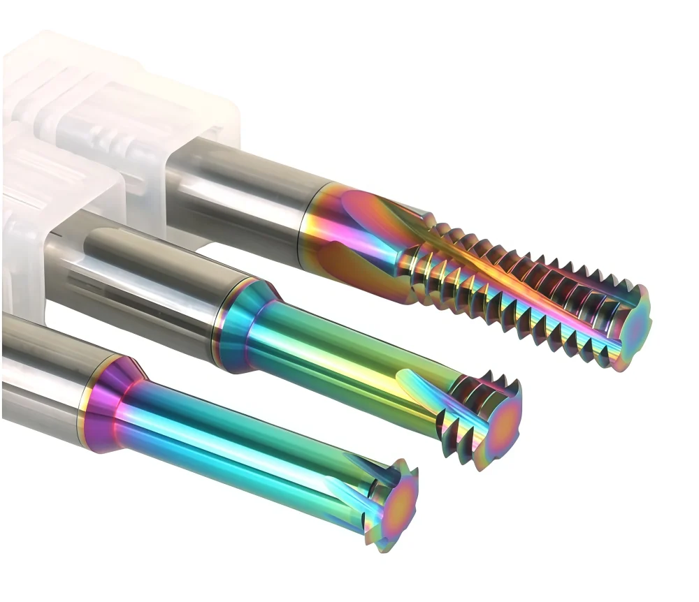 DLC coated thread end mills for aluminum 3pcs DLC coated thread end mills for aluminum 3pcs