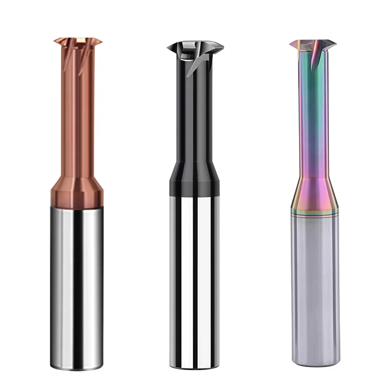 Solid Carbide Single-Form Thread Mill for Internal and External Thread Milling