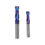 2 flute HRC65 solid carbide square end mill with blue nano coating 2pcs