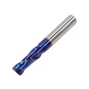 2 flute HRC65 solid carbide square end mill with blue nano coating