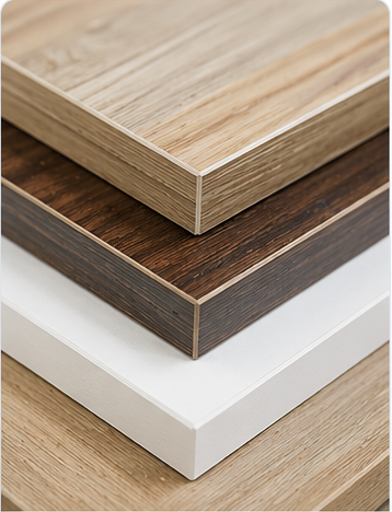 Laminated board trimming
