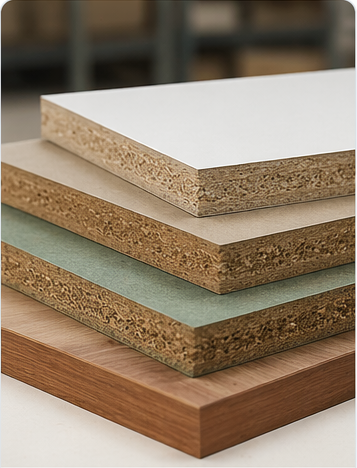 MDF and particle board processing