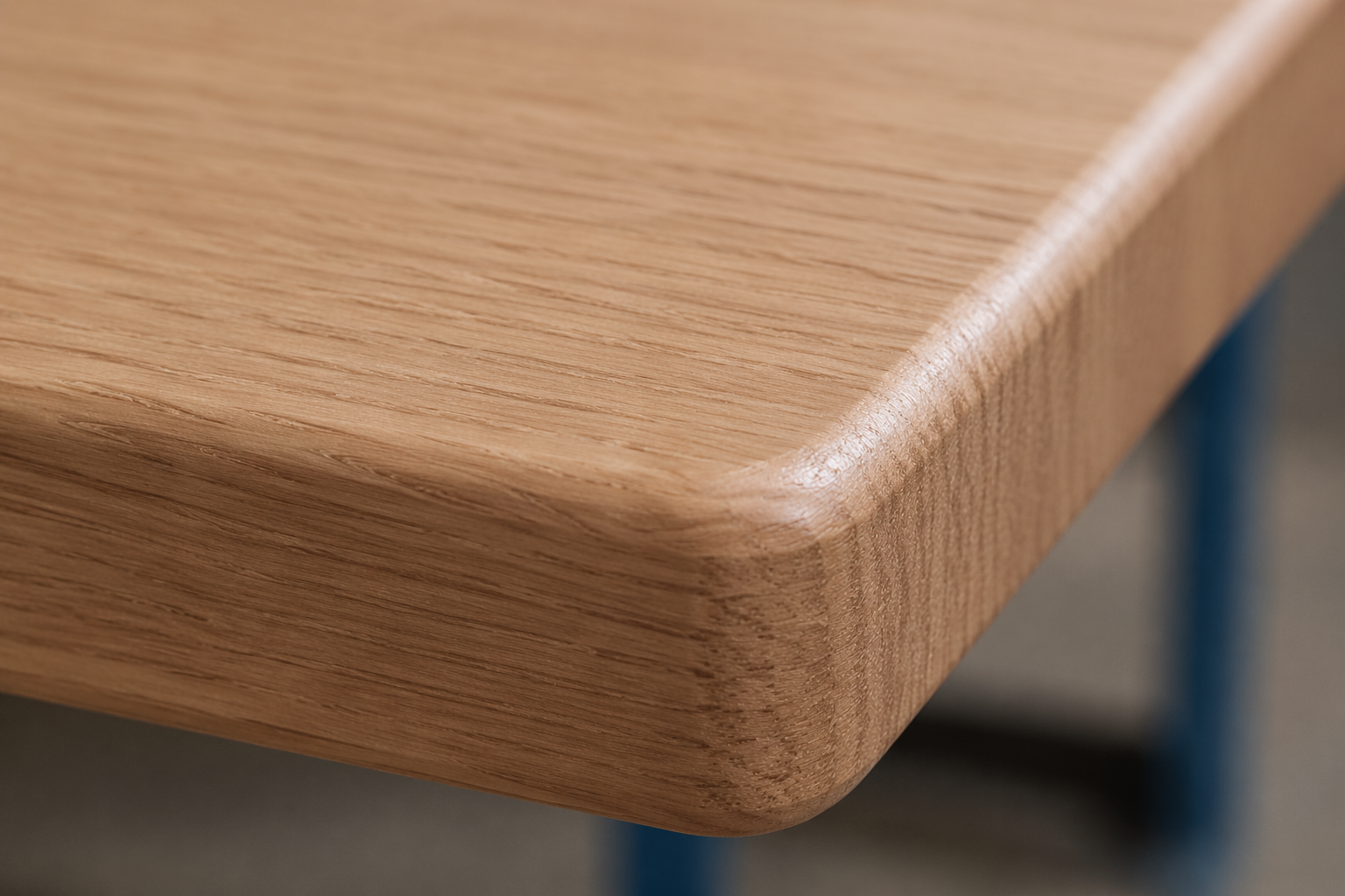 Rounded edge machining result