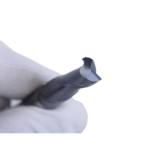 End view of HRC55 2-flute solid carbide square end mill cutting edges