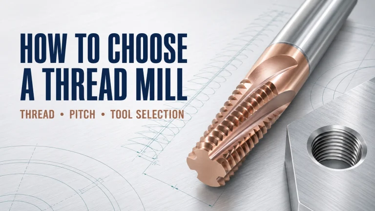 How to choose a solid carbide thread mill by thread pitch and tool style