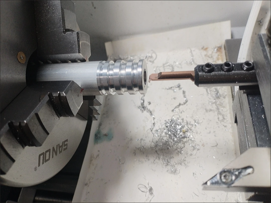 MXR Series Solid Carbide Micro Back Turning Bars application