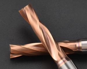 180 degree flat cutting edge detail of carbide flat bottom drill