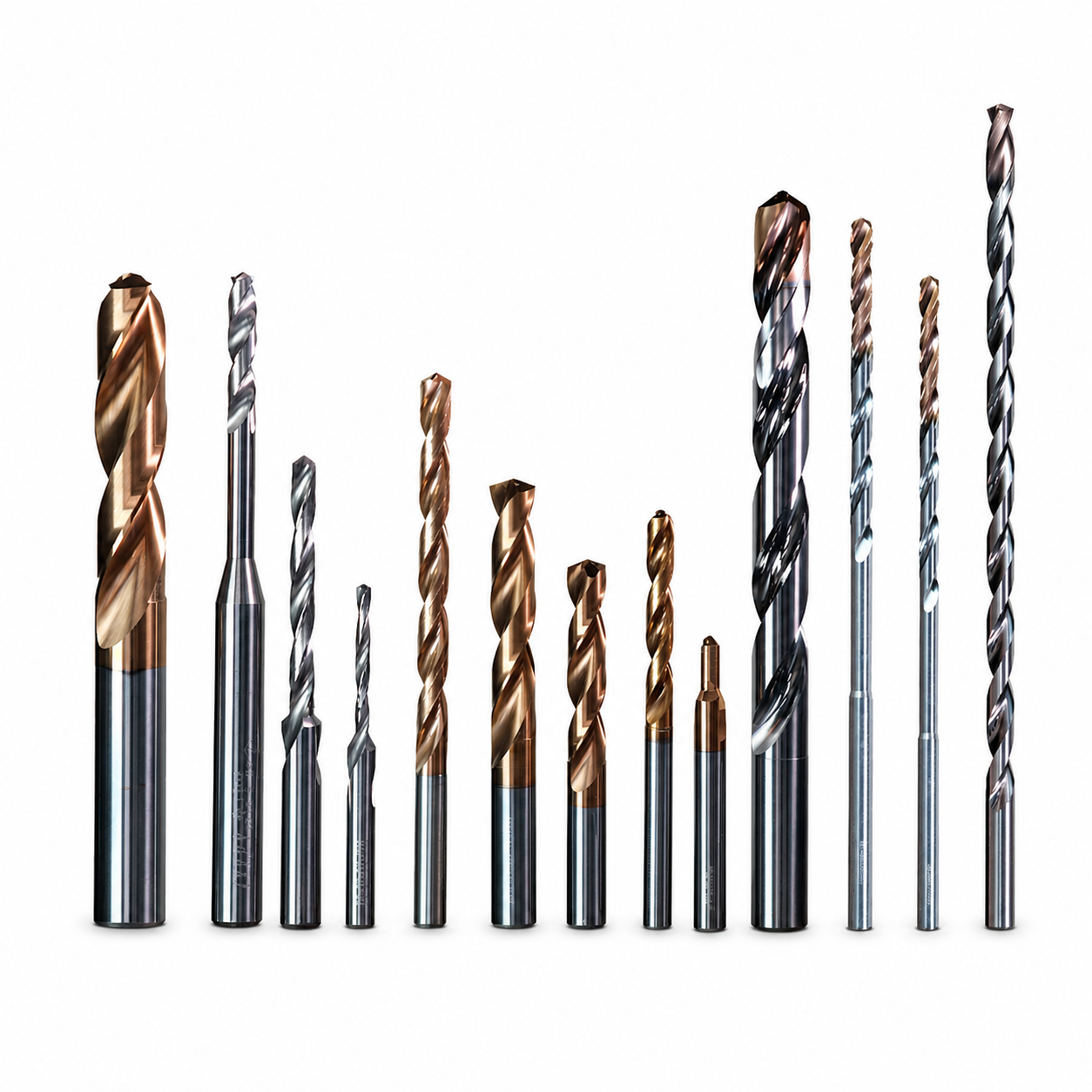 Custom drills and step drills for non-standard drilling applications