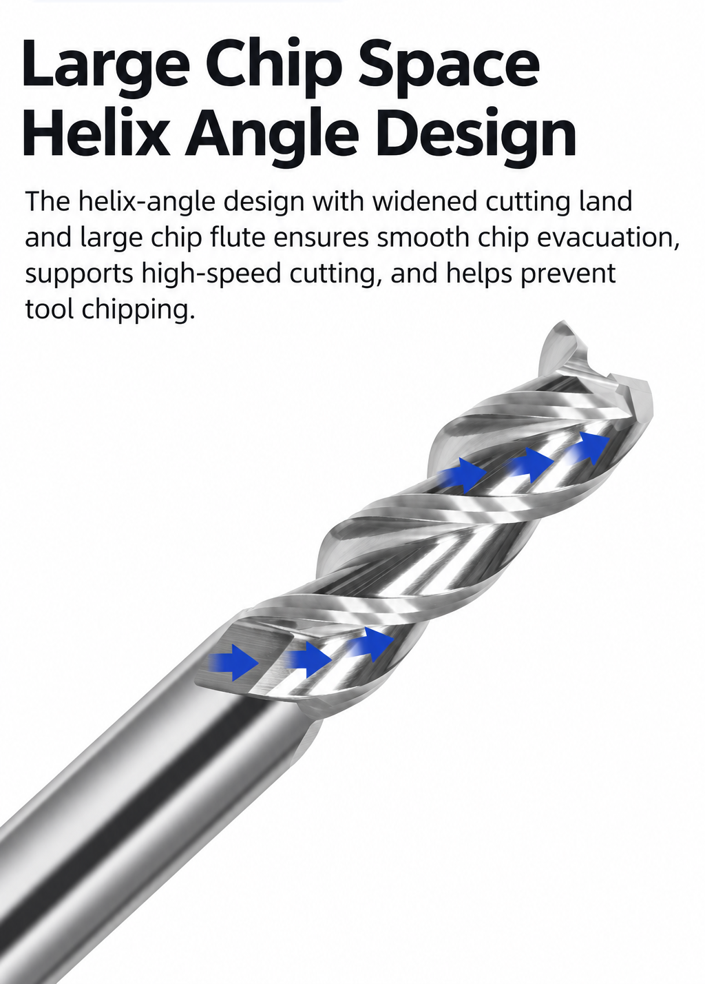 35 degree helix solid carbide end mill for aluminum