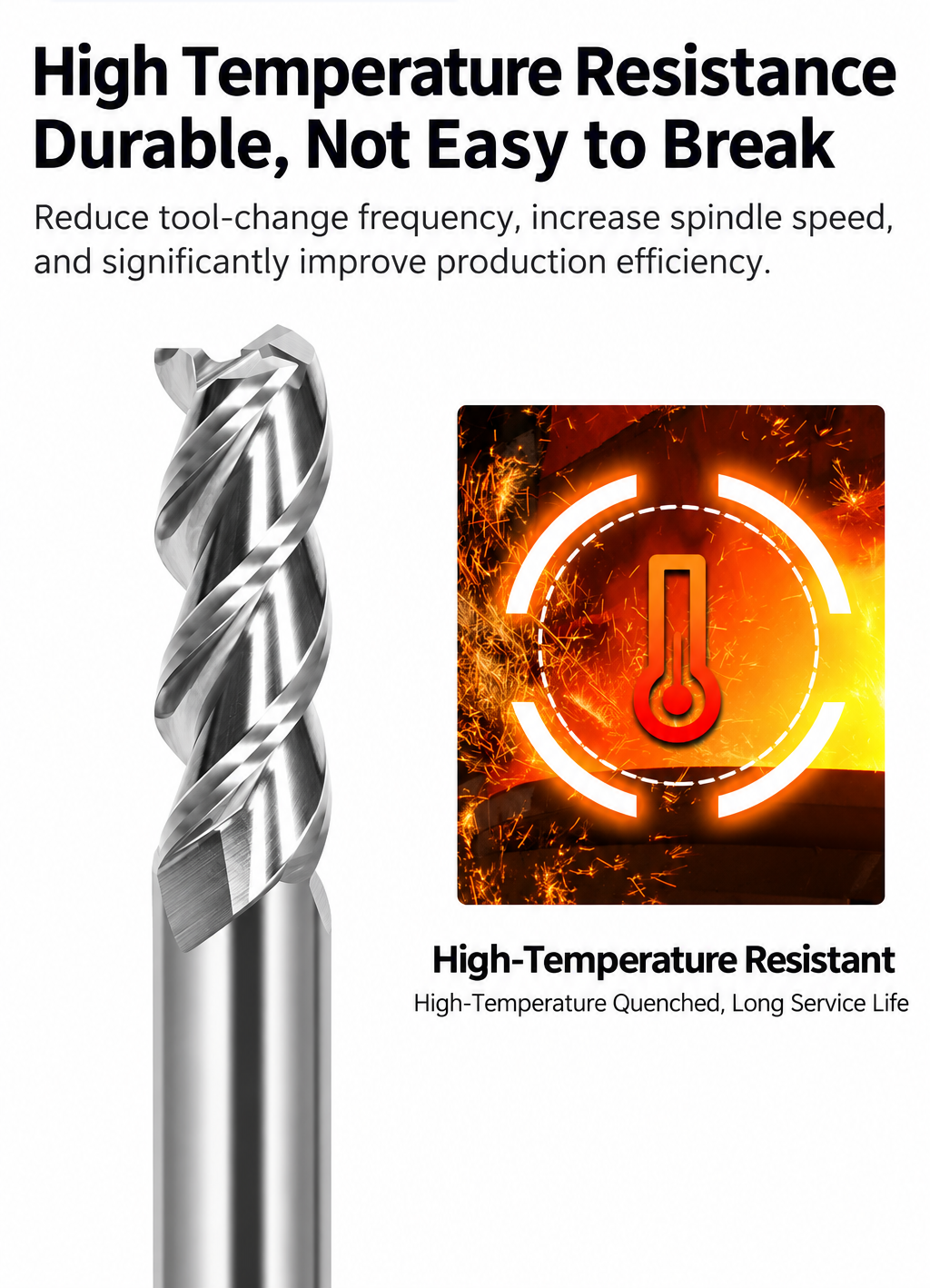 mirror polished flute solid carbide end mill for aluminum