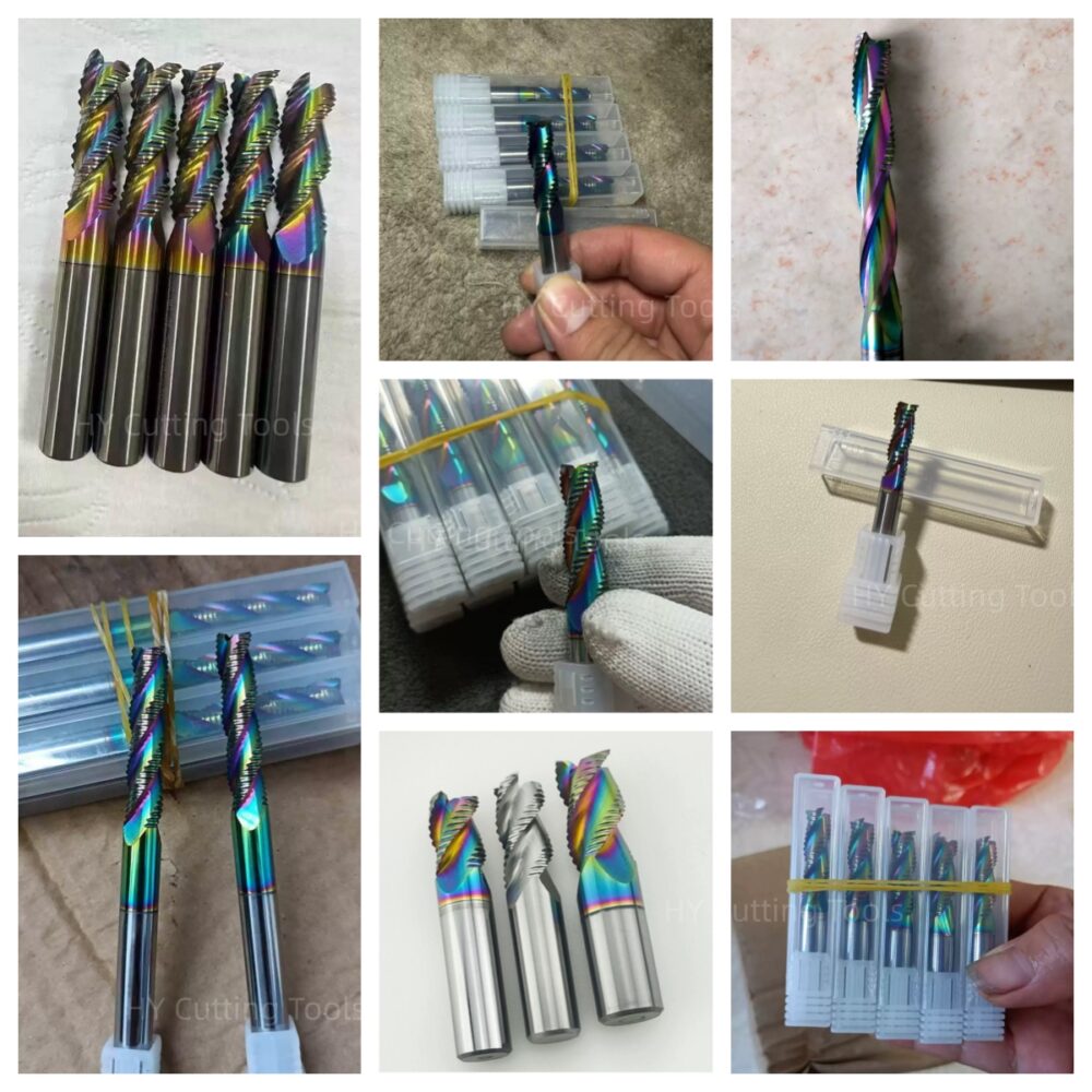 Collection of DLC-Coated Roughing End Mills for Aluminum HY Cutting Tools Collection of DLC-Coated Roughing End Mills for Aluminum HY Cutting Tools