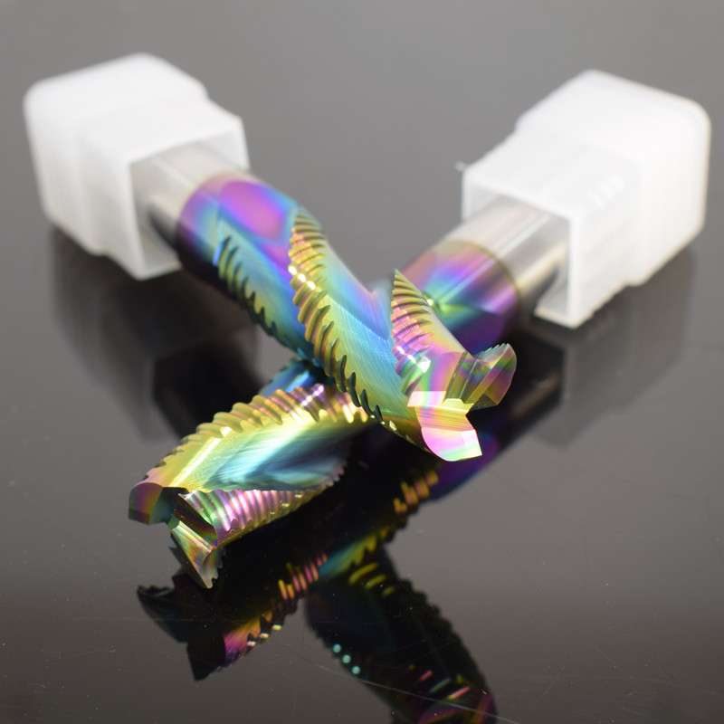 Three-flute carbide roughing end mill for aluminum machining