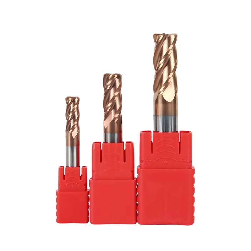 HRC55 corner radius end mills for steel with plastic plate