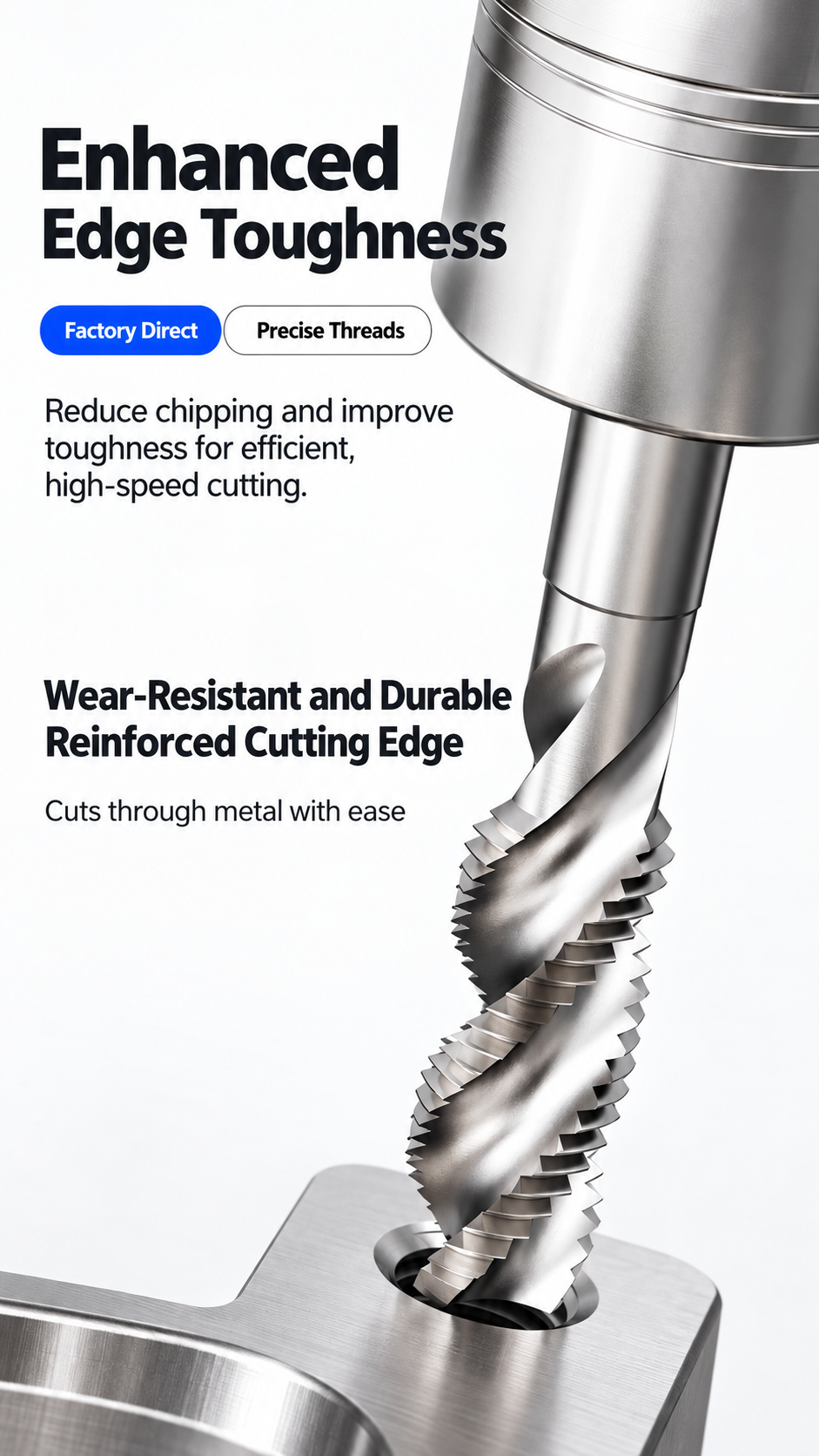 HSS BSW & BSF Spiral Flute Taps for Blind Holes product advantages1